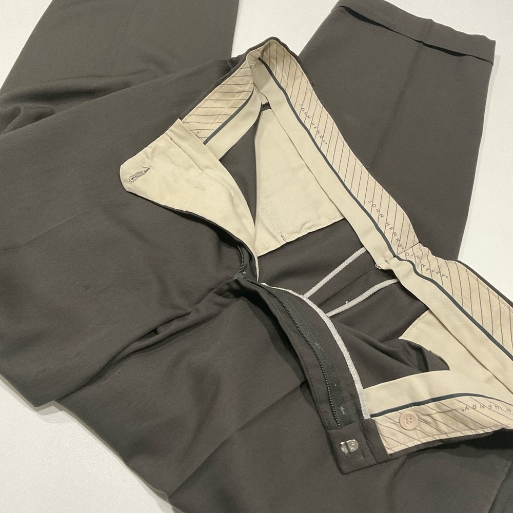 🌼🌼John Henry Men’s Brown Pleated, Wrinkles Free Cuffed Pants, 38/30